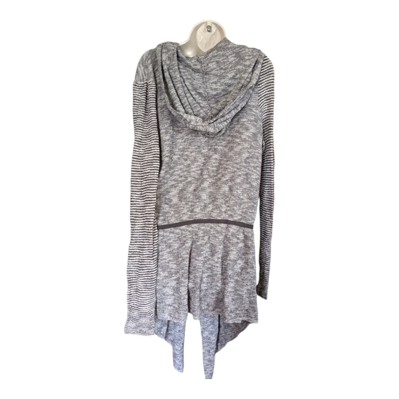 Free People Waterfall Cardigan Size L Taupe Gray - Picture 2 of 4